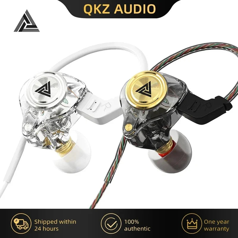 Fone de Ouvido QKZ AK3 - Monitor de Áudio Hi-Fi Profissional