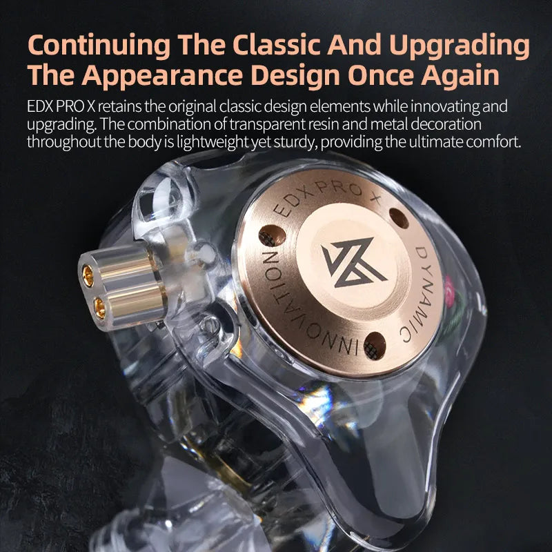 KZ-EDX Pro X — Fone In-Ear com Microfone e Driver Dinâmico